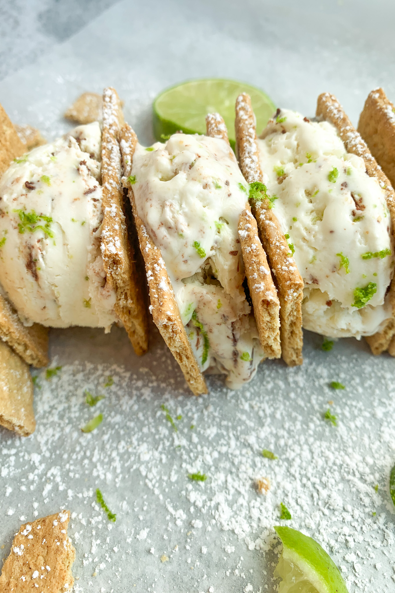 Key Lime Pie Ice Cream Sandwiches The Big Booty Baker